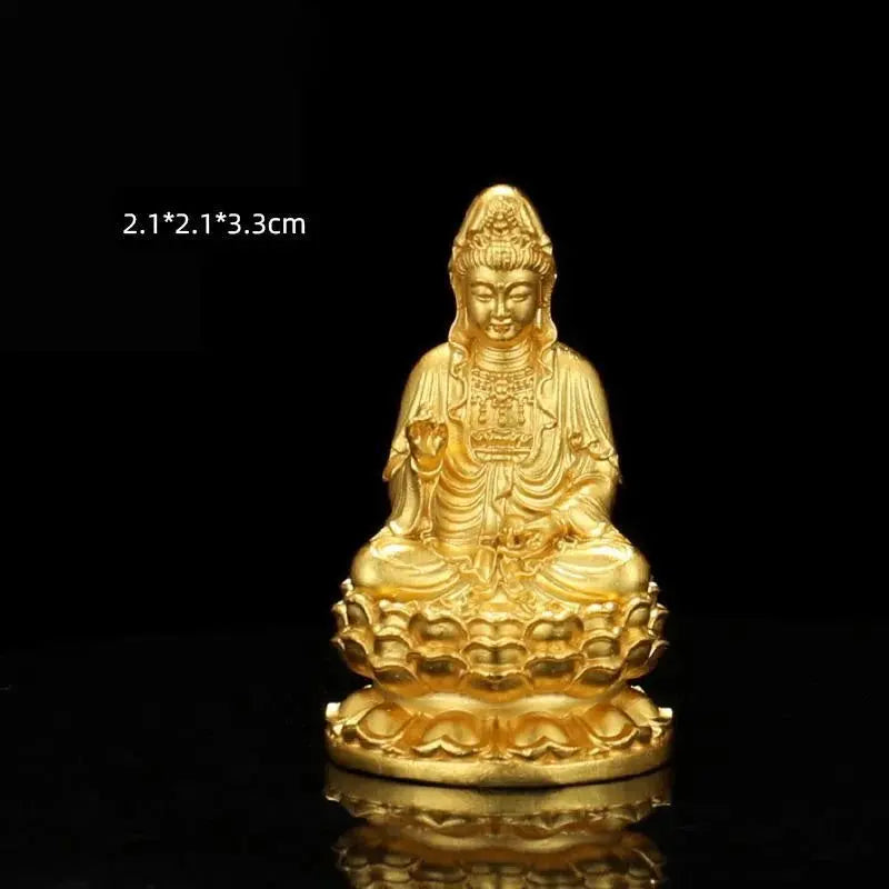 Gorgeous Golden Buddha Copper Figurines - Serenity Factory