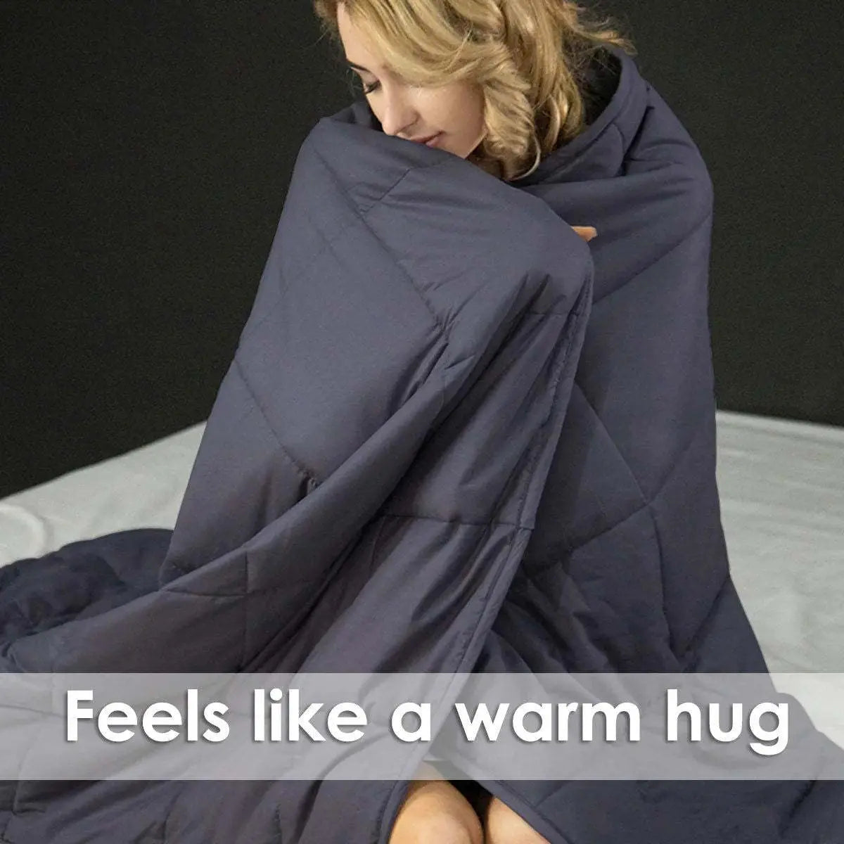Tranquil Rest: 15 lbs Weighted Blanket with comfy Removable Cover. Queen. - Serenity Factory