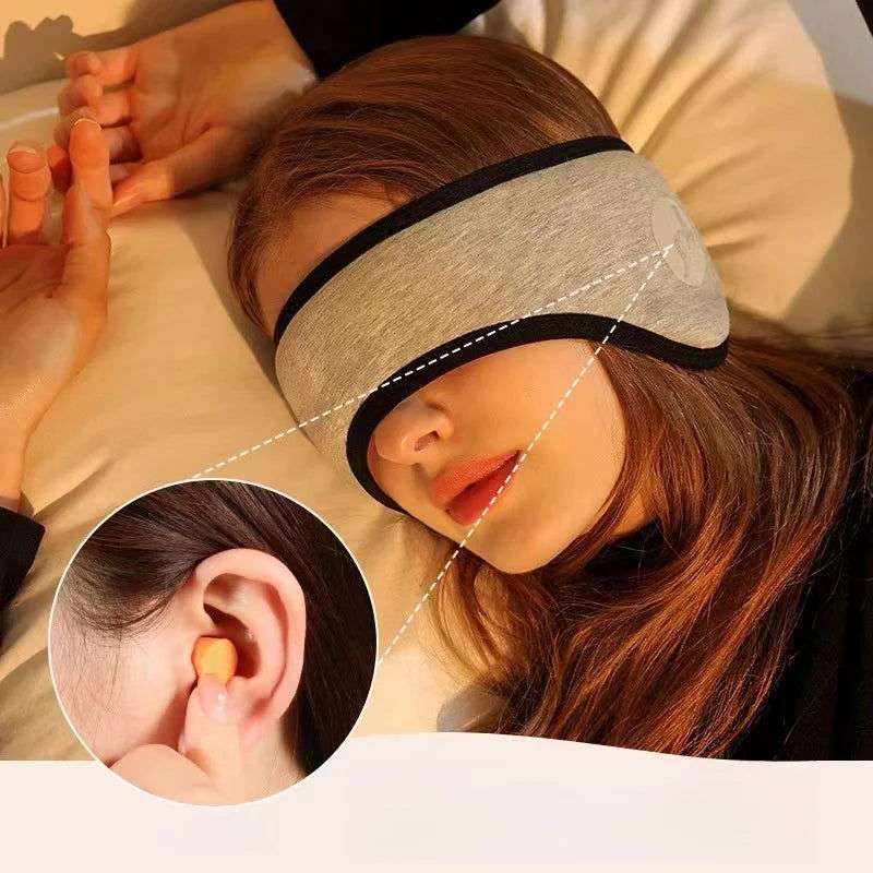 2 - in - 1 Noise - Reducing Sleep Earplugs & Adjustable Eye Mask - Serenity Factory