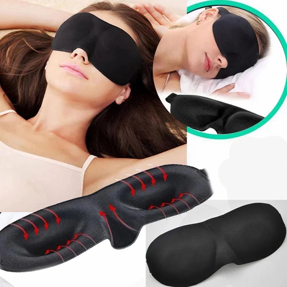 3D Contoured Sleep Mask - Lightweight, Adjustable & 100% Light Blocking - Serenity Factory