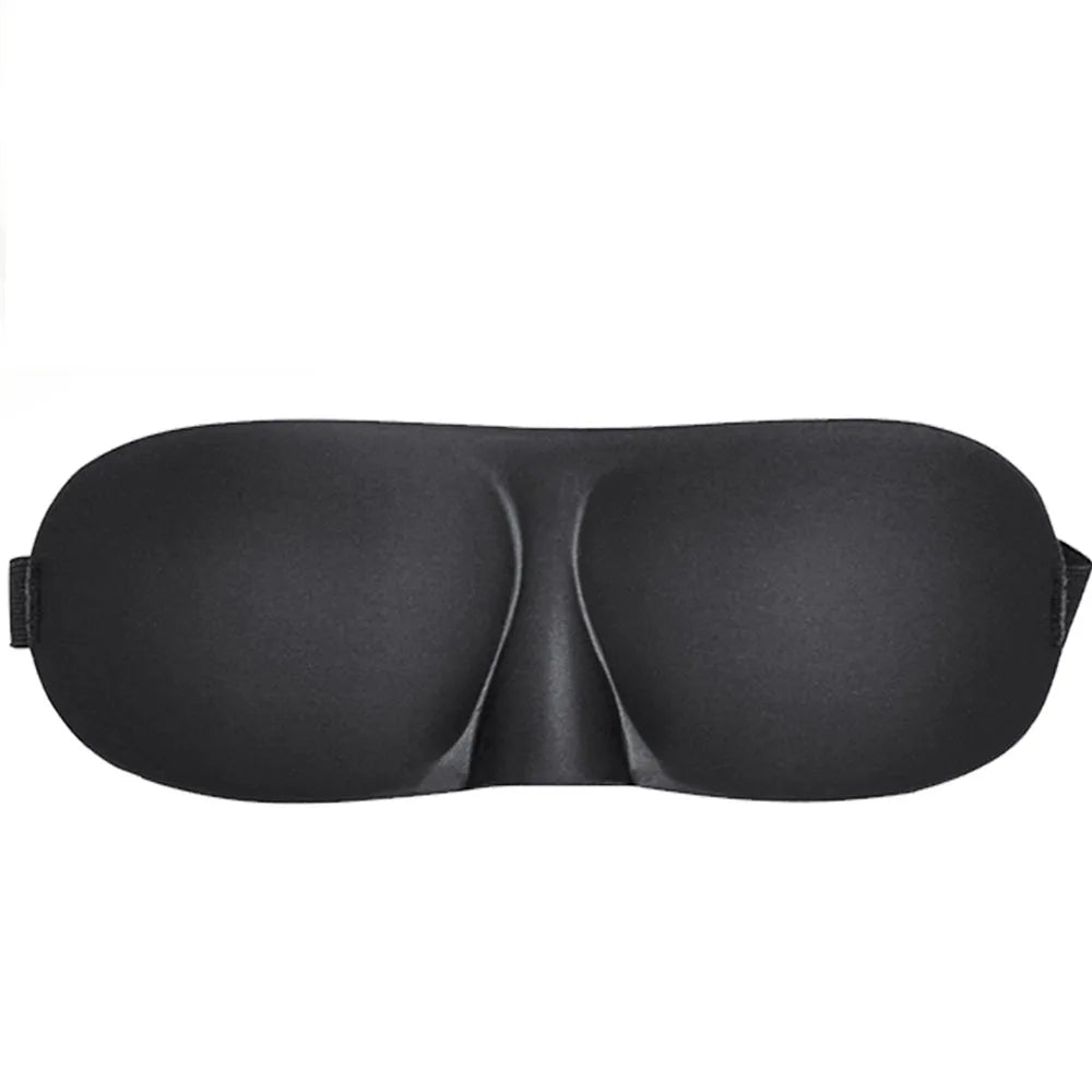 3D Sleep Mask – Black, Adjustable, Light - Blocking & Zero Eye Pressure - Serenity Factory