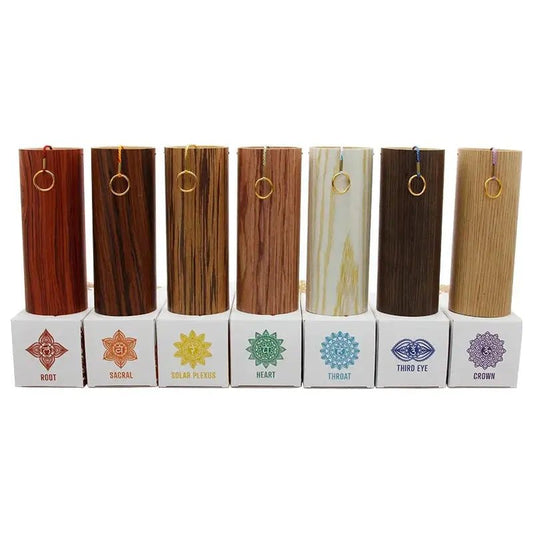 7 Chakras Wind Chimes or Set – 8 - Tone Harmonic Bamboo Chimes for Relaxation & Décor - Serenity Factory