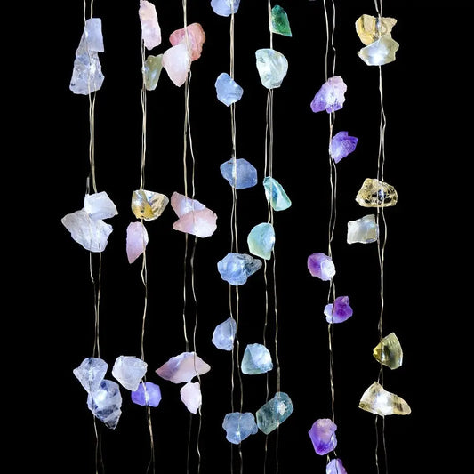 Natural Crystal String Light - 7 stones for joyful lights - Serenity Factory US