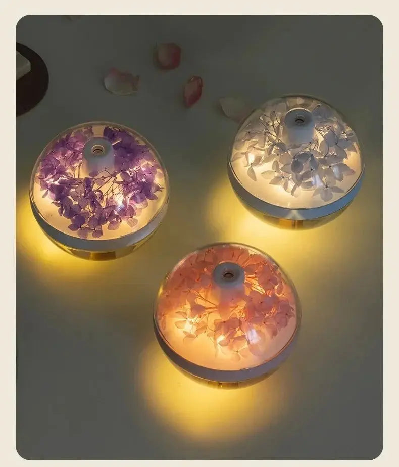 Eternal Flower Humidifier – Rechargeable Mist & Light for Calm Spaces - Serenevi