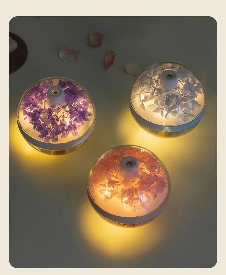 Eternal Flower Humidifier – Rechargeable Mist & Light for Calm Spaces - Serenevi