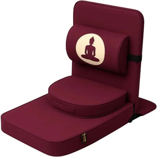 Foldable Meditation Chair with Zafu & Back Support. Free Shipping. - Serenity Factory US