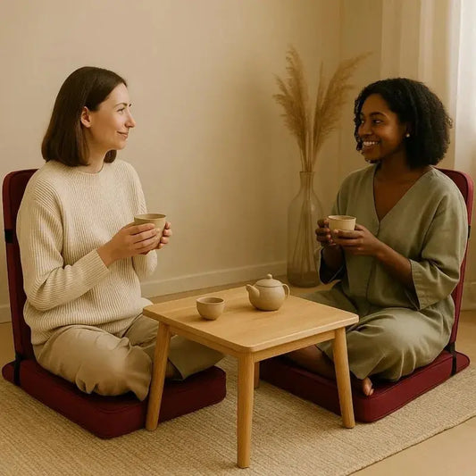 Foldable Meditation Chair with Zafu & Back Support. Free Shipping. - Serenity Factory US