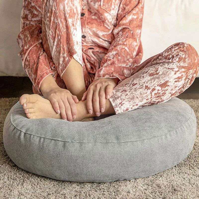 Handcrafted Round Seat Cushion – Cozy & Stylish Meditation Pillow - Serenity Factory