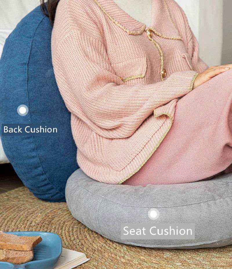 Handcrafted Round Seat Cushion – Cozy & Stylish Meditation Pillow - Serenity Factory