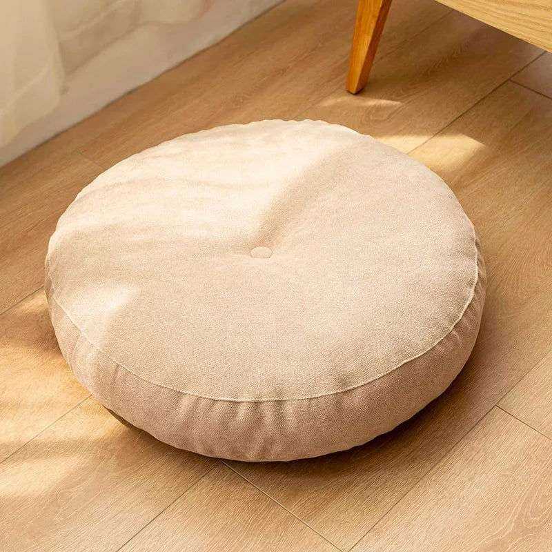 Handcrafted Round Seat Cushion – Cozy & Stylish Meditation Pillow - Serenity Factory