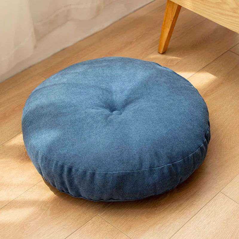 Handcrafted Round Seat Cushion – Cozy & Stylish Meditation Pillow - Serenity Factory