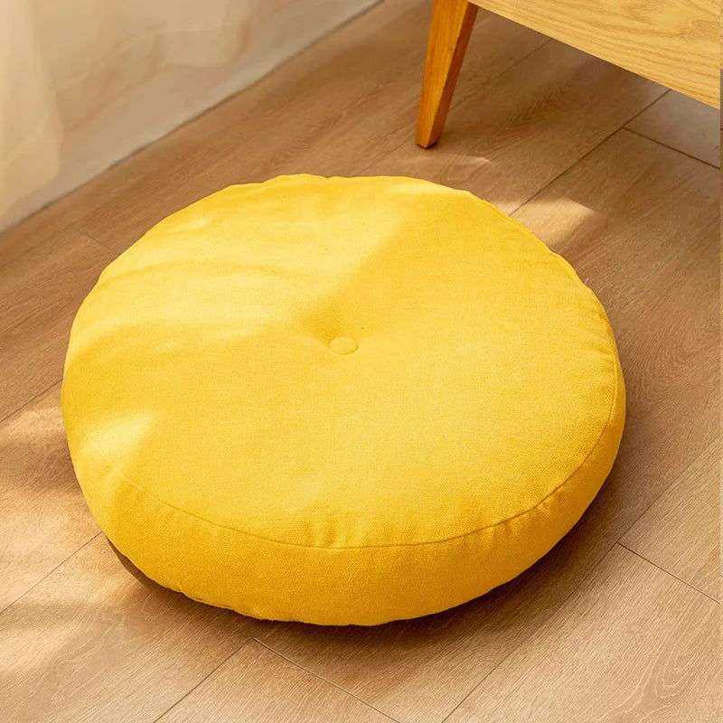 Handcrafted Round Seat Cushion – Cozy & Stylish Meditation Pillow - Serenity Factory