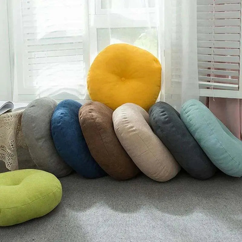 Handcrafted Round Seat Cushion – Cozy & Stylish Meditation Pillow - Serenity Factory