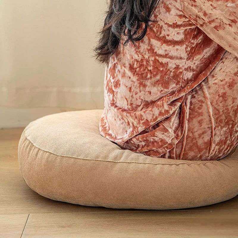 Handcrafted Round Seat Cushion – Cozy & Stylish Meditation Pillow - Serenity Factory