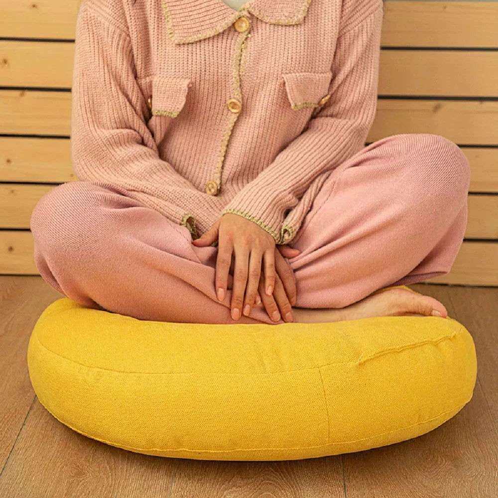 Handcrafted Round Seat Cushion – Cozy & Stylish Meditation Pillow - Serenity Factory