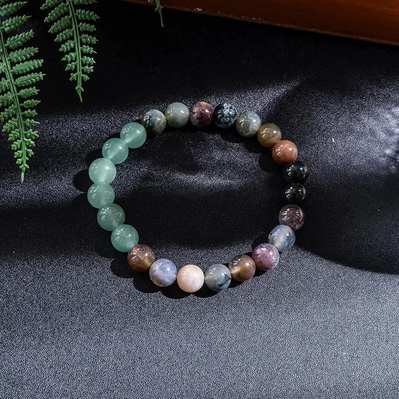Indian Agate & Green Aventurine Mala. 108 Beads Mala and Bracelet - Serenity Factory US