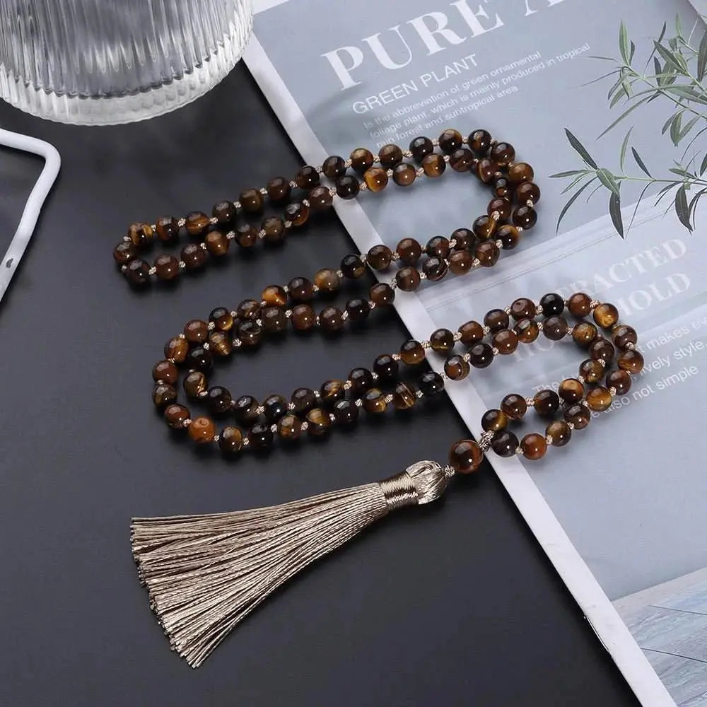 Gemstone Knotted Malas - Choose between 10 stones and energies - Serenity Factory