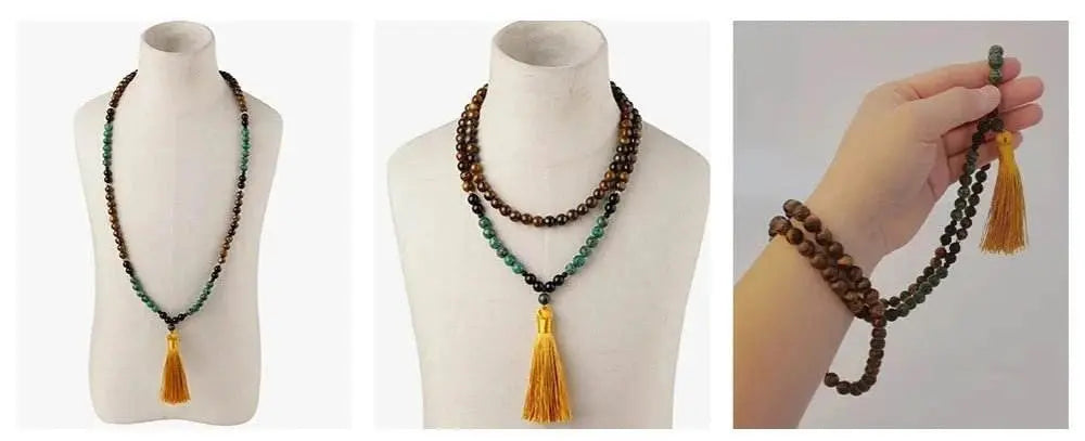 Gemstone Knotted Malas - Choose between 10 stones and energies - Serenity Factory
