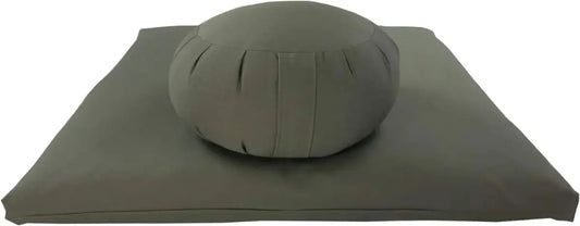 Meditation Cushion Set - Buckwheat Zafu and Zabuton - Made in USA - Serenity Factory US