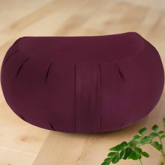 Meditation Cushion Set: Buckwheat Crescent Zafu and Zabuton - Serenity Factory US