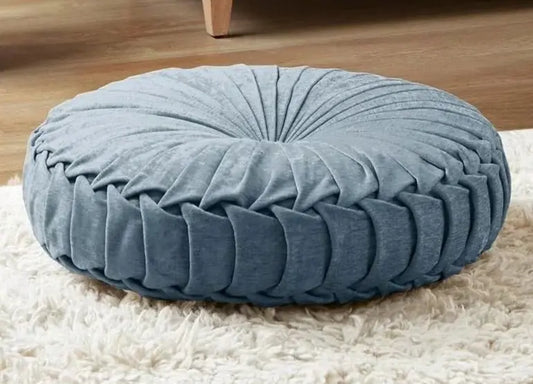 Meditation Floor Cushion Pouf – Round 22" - Serenity Factory US
