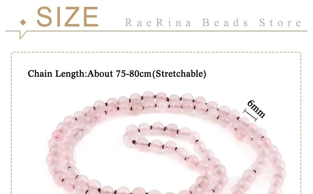 Rose Quartz stretchable Mala - Serenevi