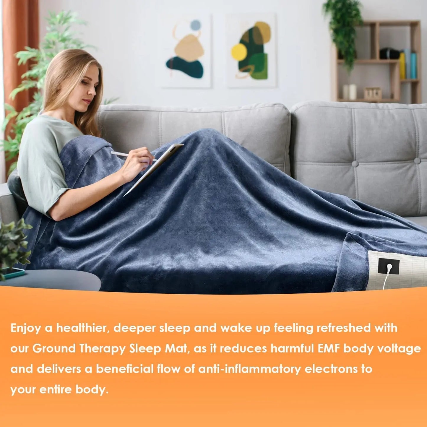 High-quality grounding blanket with conductive silver fiber - 3 sizes.