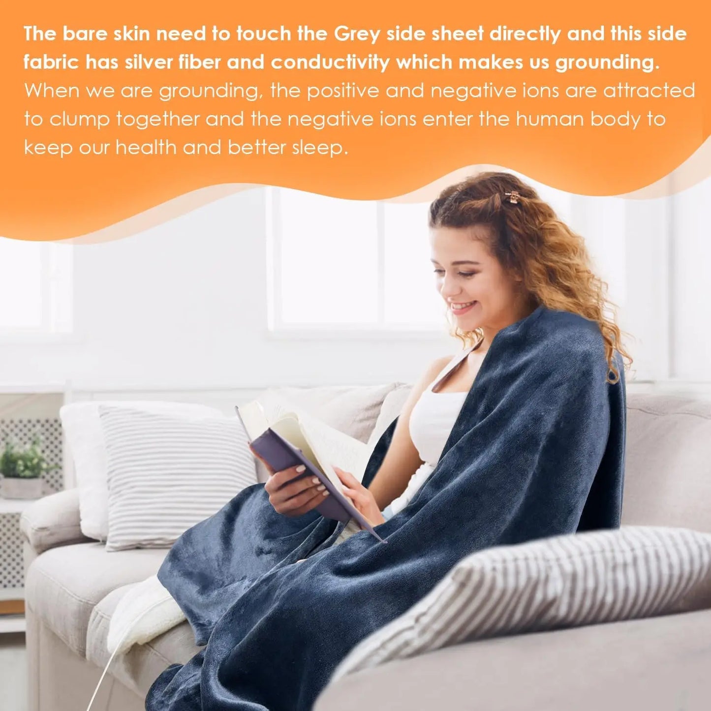 High-quality grounding blanket with conductive silver fiber - 3 sizes.