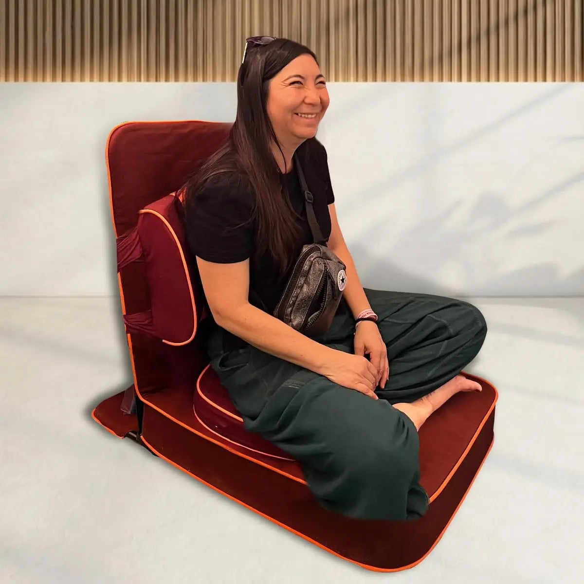 Premium Meditation Chair, Adjustable Back Support, Cushion and Meditation Block