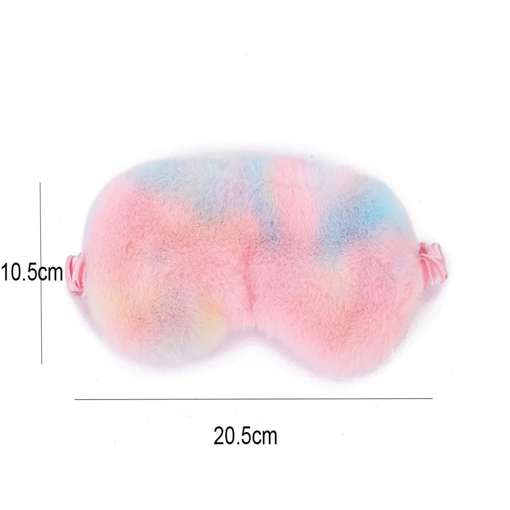 Super Soft Plush Eye Mask - Multicolor Tie Dye Gradient - Lightproof sleep eye patches