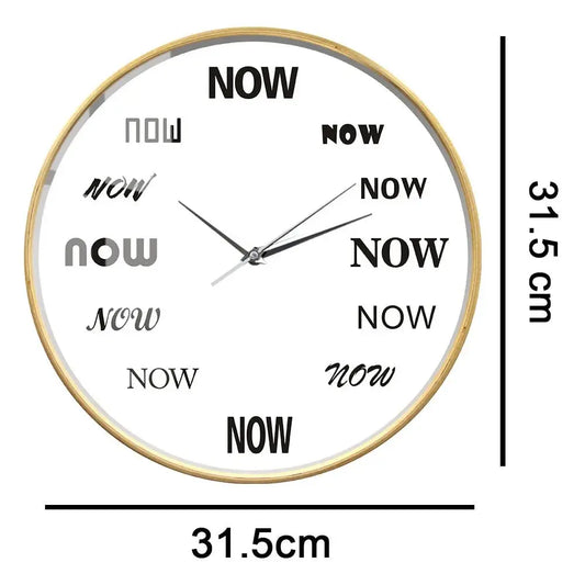 Time Is "NOW" Wall Clock - Inspirational Gift - Serenity Factory