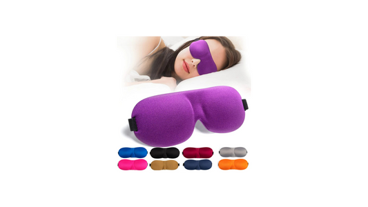 3D Contoured Sleep Mask - Lightweight, Adjustable & 100% Light Blocking