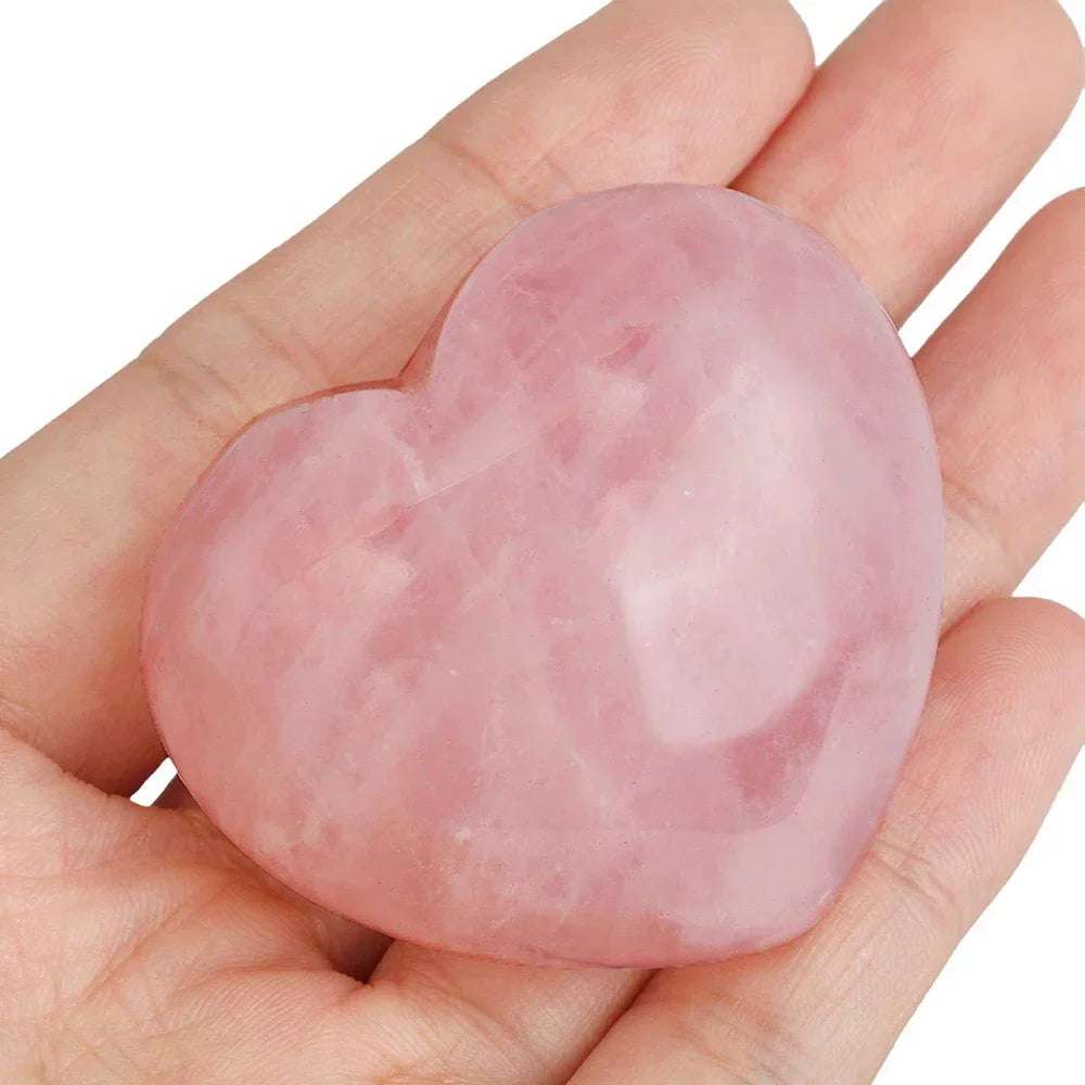 Big Heart in High Quality Natural Rose Quartz ~ 3 sizes - Serenity Factory