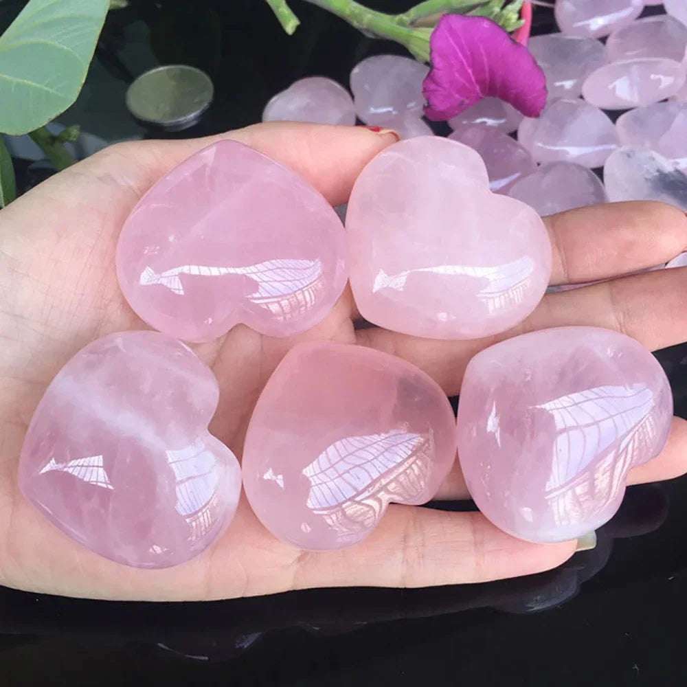 Big Heart in High Quality Natural Rose Quartz ~ 3 sizes - Serenity Factory