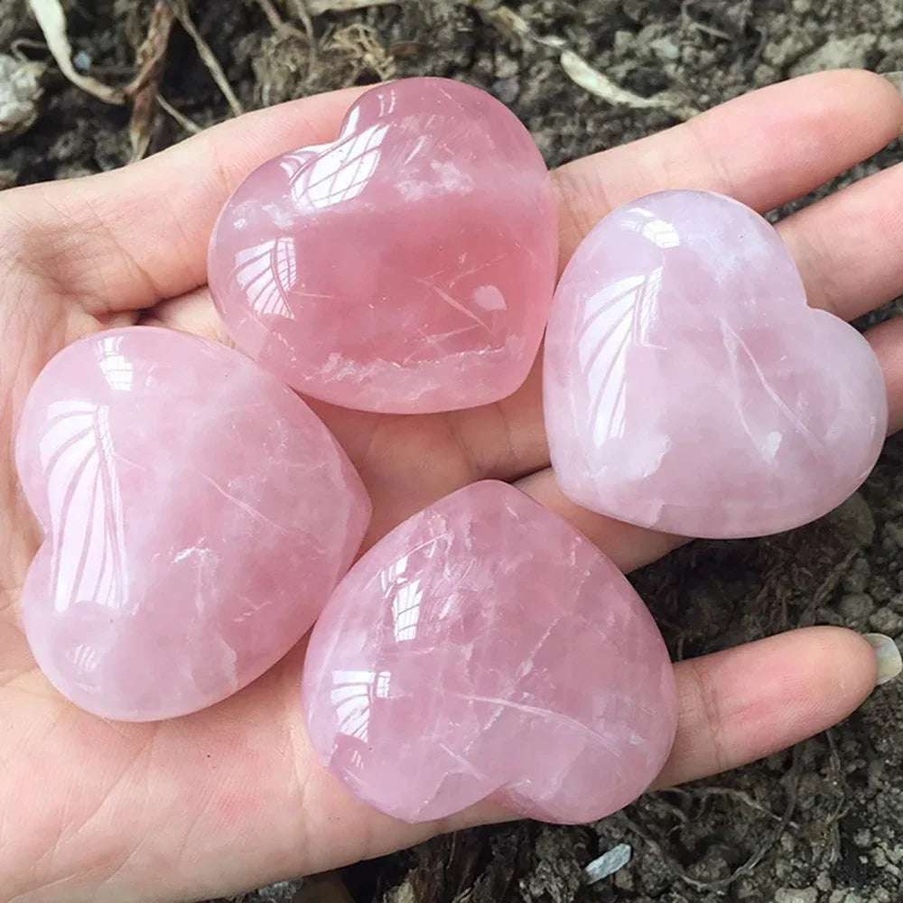 Big Heart in High Quality Natural Rose Quartz ~ 3 sizes - Serenity Factory