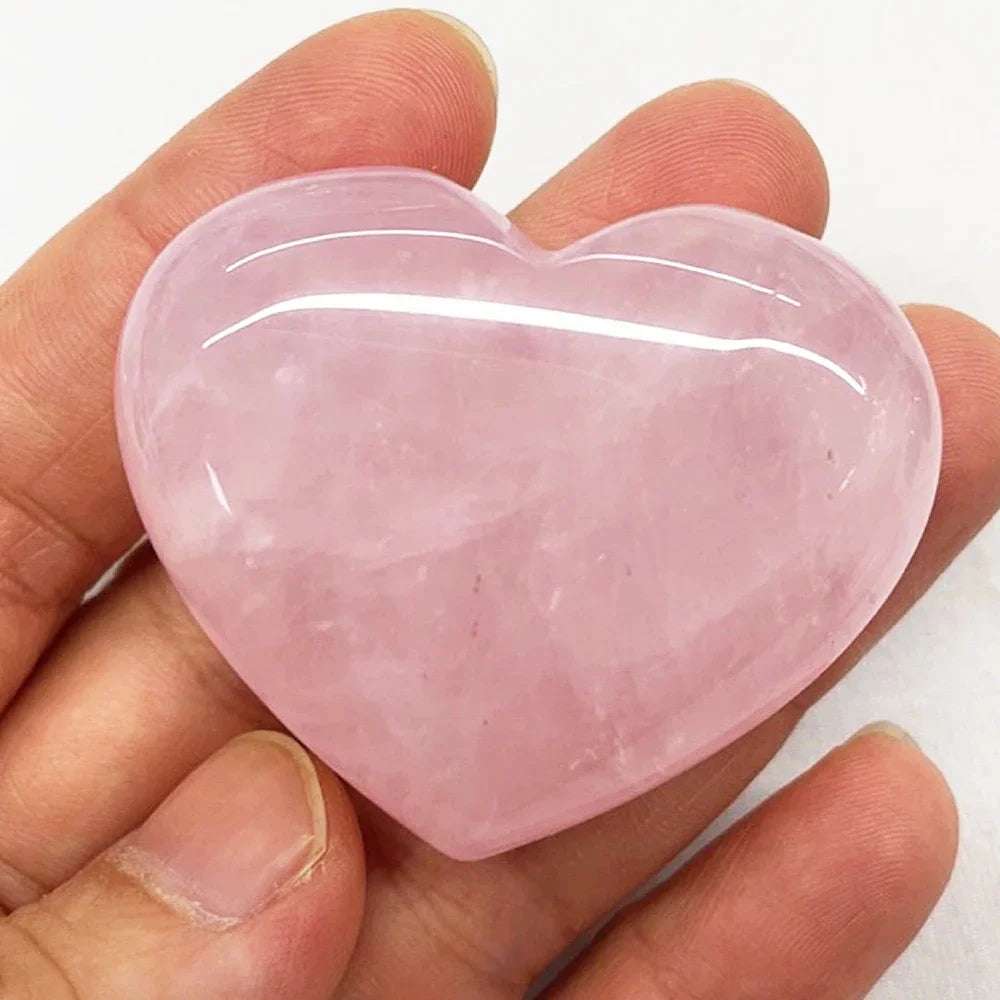 Big Heart in High Quality Natural Rose Quartz ~ 3 sizes - Serenity Factory