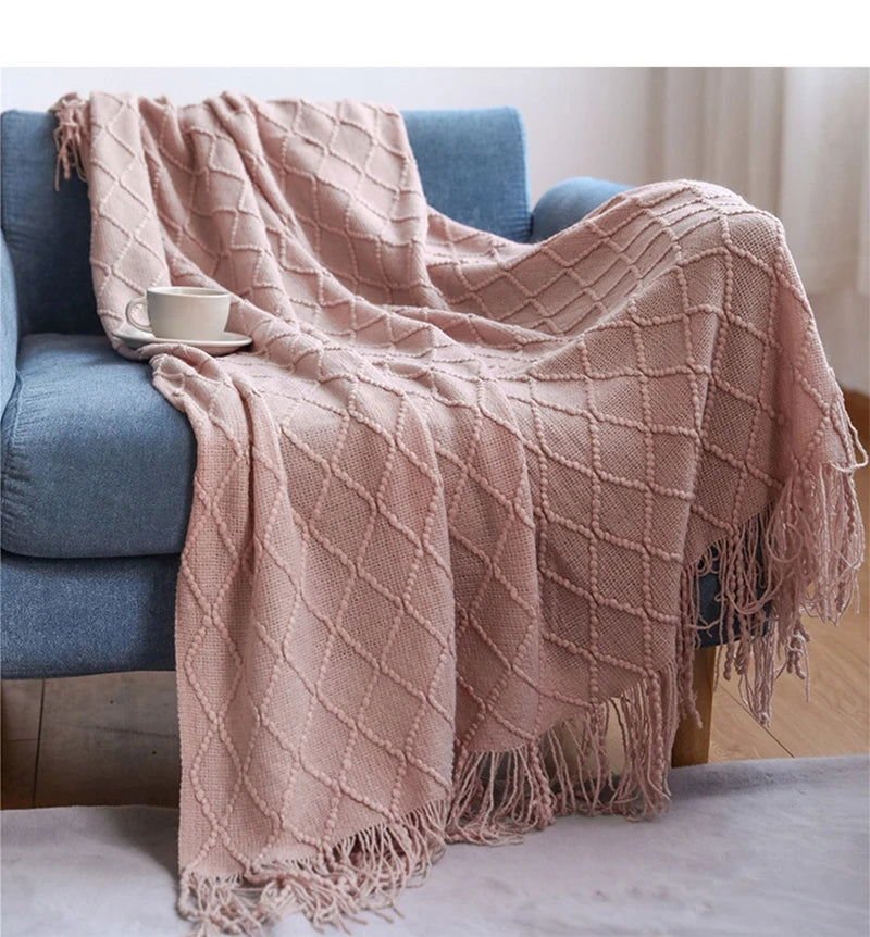 Blanket - Knitted 11 colors – Premium Quality and Elegant Design (50x70" & 51x90") - Serenity Factory