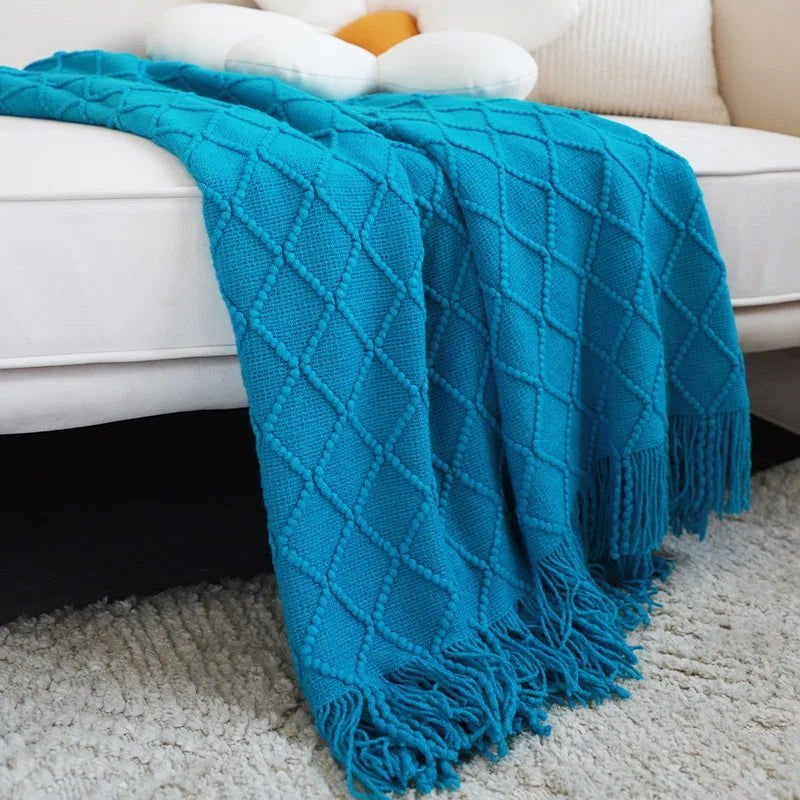 Blanket - Knitted 11 colors – Premium Quality and Elegant Design (50x70" & 51x90") - Serenity Factory