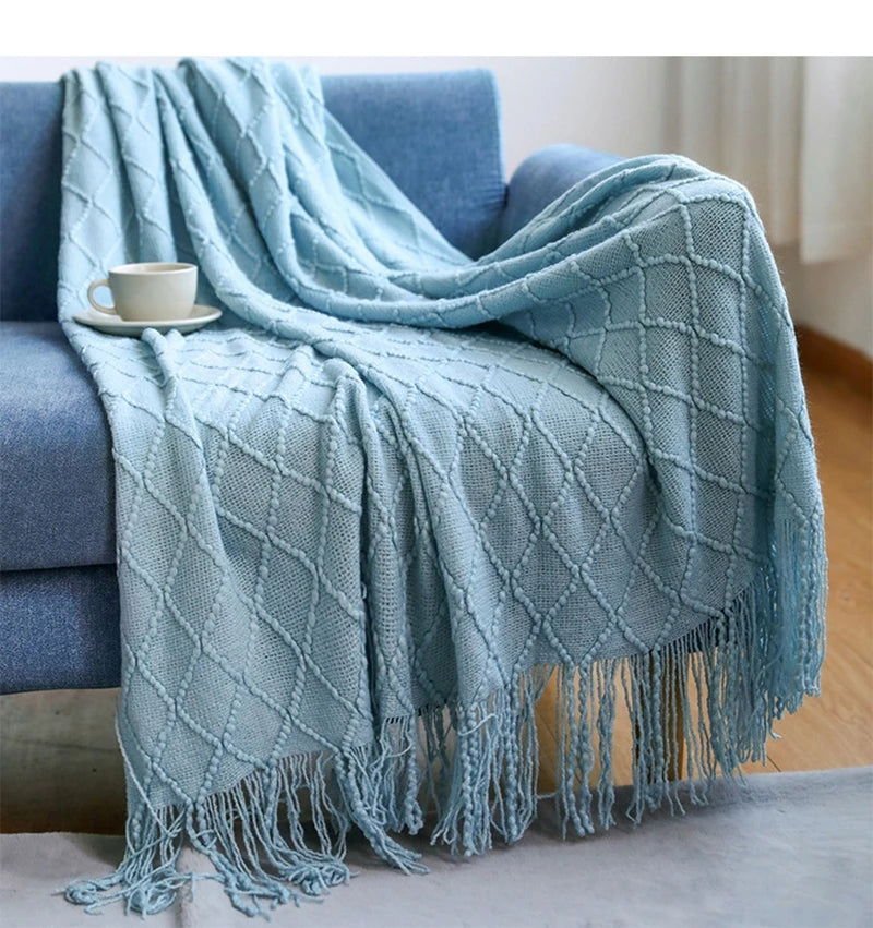 Blanket - Knitted 11 colors – Premium Quality and Elegant Design (50x70" & 51x90") - Serenity Factory