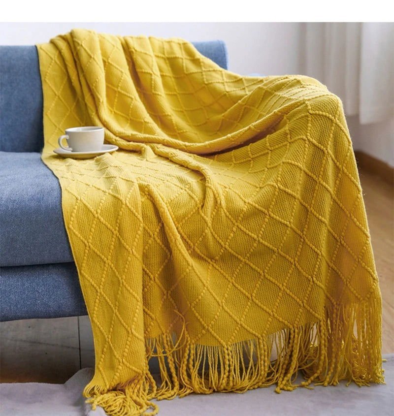 Blanket - Knitted 11 colors – Premium Quality and Elegant Design (50x70" & 51x90") - Serenity Factory