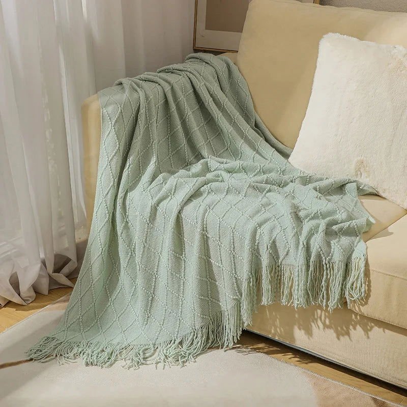 Blanket - Knitted 11 colors – Premium Quality and Elegant Design (50x70" & 51x90") - Serenity Factory