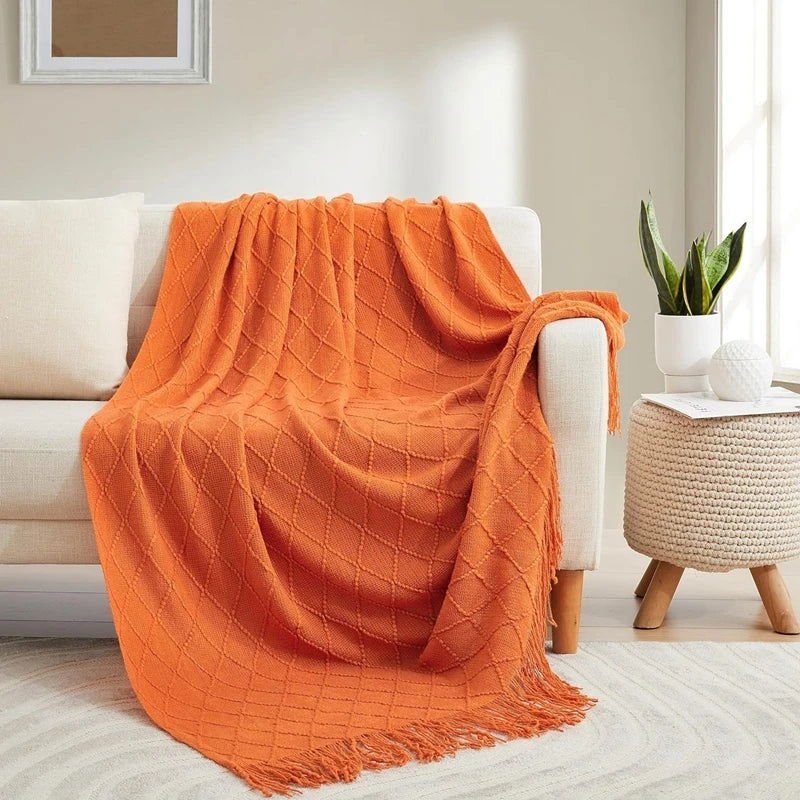 Blanket - Knitted 11 colors – Premium Quality and Elegant Design (50x70" & 51x90") - Serenity Factory