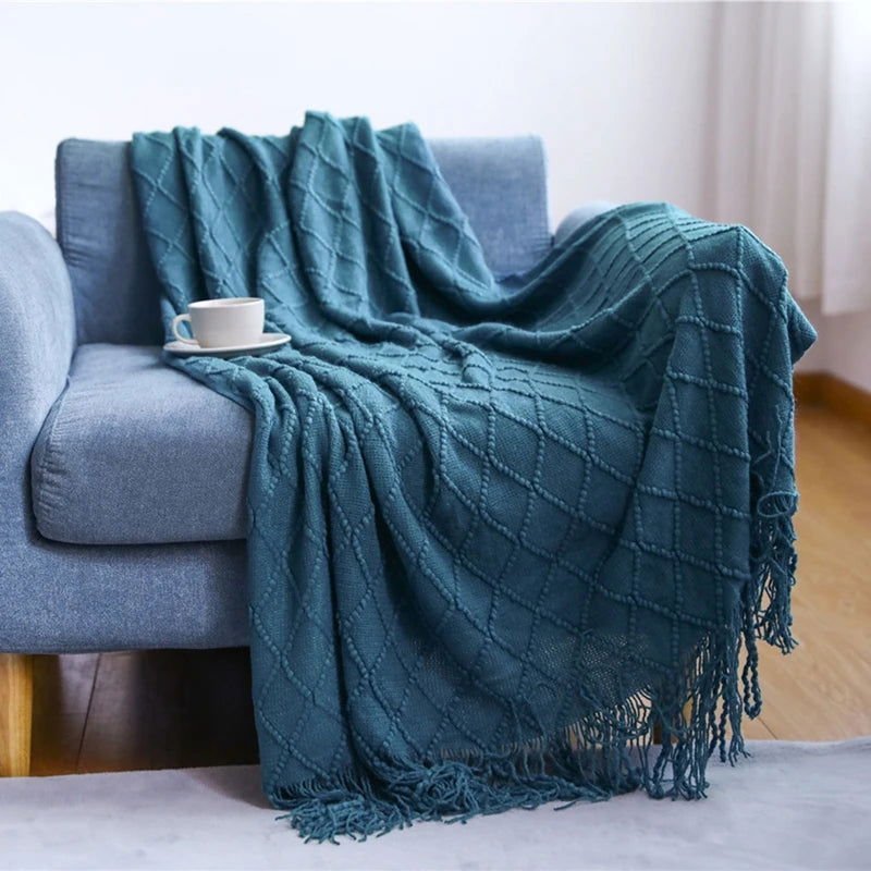 Blanket - Knitted 11 colors – Premium Quality and Elegant Design (50x70" & 51x90") - Serenity Factory