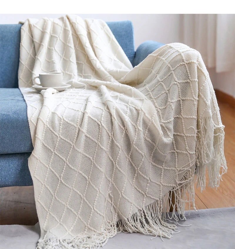 Blanket - Knitted 11 colors – Premium Quality and Elegant Design (50x70" & 51x90") - Serenity Factory