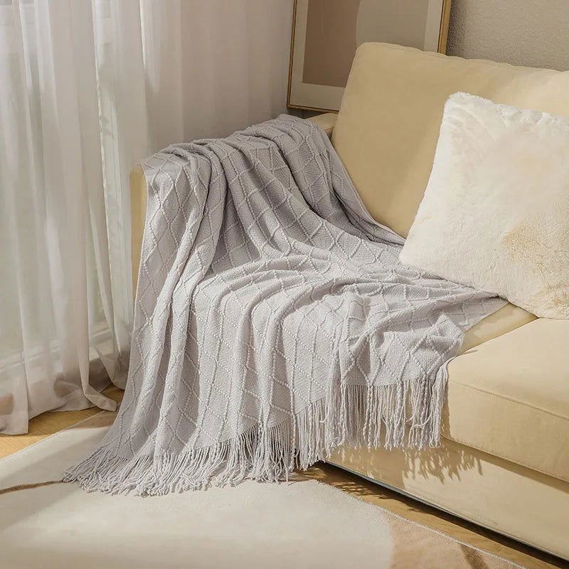 Blanket - Knitted 11 colors – Premium Quality and Elegant Design (50x70" & 51x90") - Serenity Factory