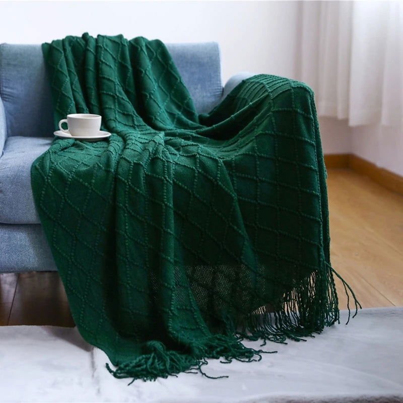 Blanket - Knitted 11 colors – Premium Quality and Elegant Design (50x70" & 51x90") - Serenity Factory