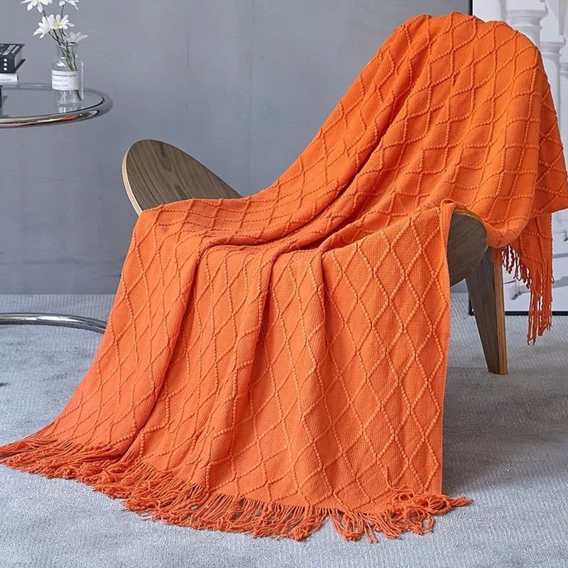 Blanket - Knitted 11 colors – Premium Quality and Elegant Design (50x70" & 51x90") - Serenity Factory