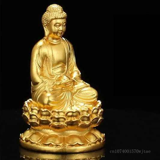 Bright Gold Medicine Buddha Figurine - Serenity Factory