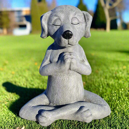 Dog, Cat, Yogi Pose Statue – Zen Meditation for Garden or Home Décor - Serenity Factory