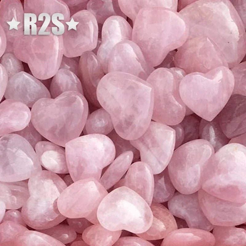 Large Natural Rose Quartz Heart – Powerful Love Energy ~ in 2.3" - Serenity Factory